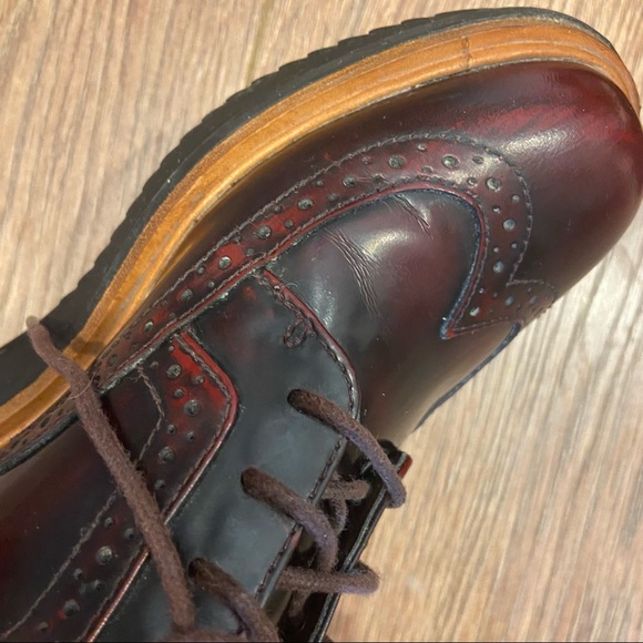 Clarks Teadale Maira Oxfords in Genuine Maroon Patent Leather - Picture 12 of 12